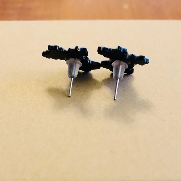 New! Festive Holiday Holly Bell Stud Earrings - Picture 2 of 8